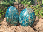 Polished Blue Apatite Standing Display Pieces x 6 From Betroka, Madagascar - Toprock Gemstones and Minerals 