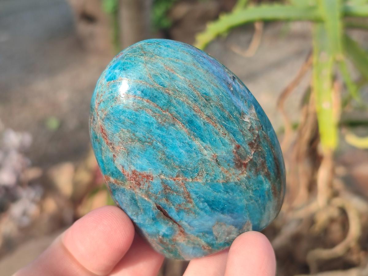Polished Blue Apatite Standing Display Pieces x 6 From Betroka, Madagascar - Toprock Gemstones and Minerals 