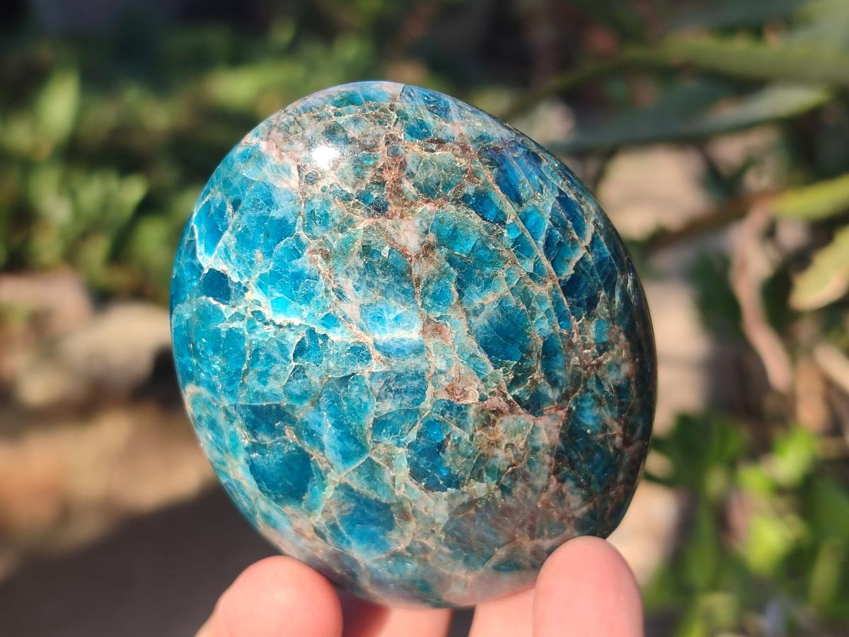 Polished Blue Apatite Standing Display Pieces x 6 From Betroka, Madagascar - Toprock Gemstones and Minerals 