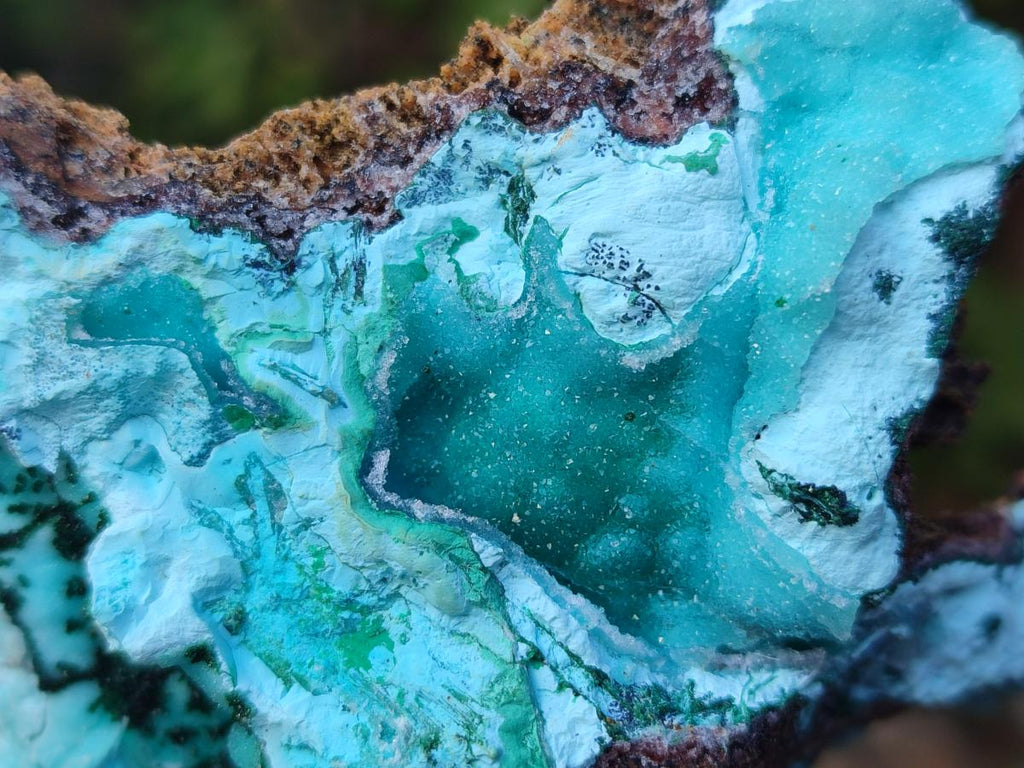 Natural Drusy Coated Chrysocolla Specimens x 3 From Lupoto Mine, Congo - Toprock Gemstones and Minerals 