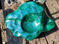 Polished XL Flower Banded Malachite Ashtray x 1 From Congo - Toprock Gemstones and Minerals 