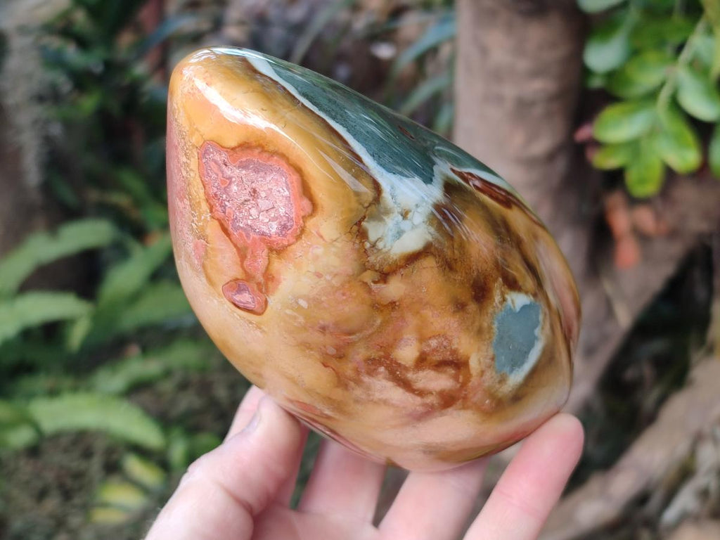 Polished Polychrome Jasper Standing Display Pieces x 2 From NW Coast, Madagascar - Toprock Gemstones and Minerals 