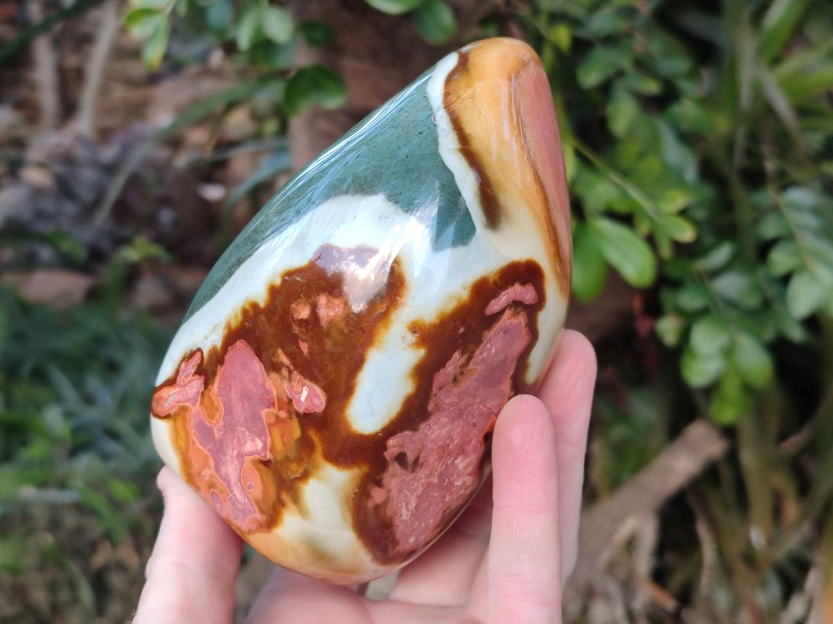 Polished Polychrome Jasper Standing Display Pieces x 2 From NW Coast, Madagascar - Toprock Gemstones and Minerals 