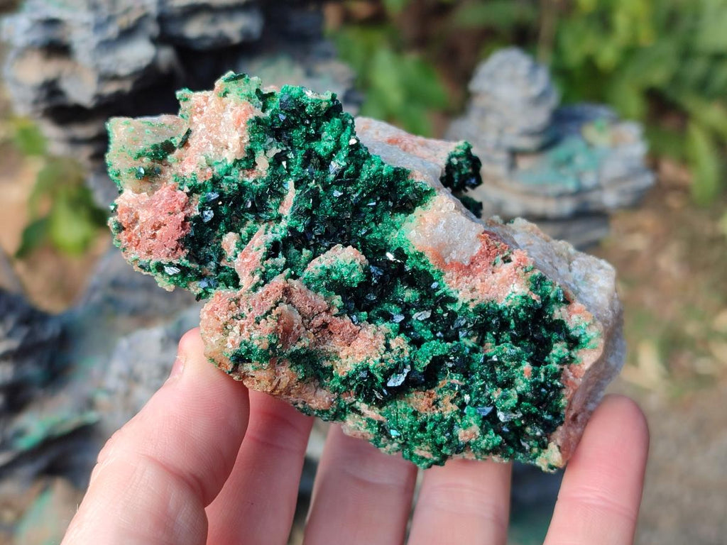 Natural Crystalline Malachite Specimens x 6 From Tenke Fungurume, Congo - Toprock Gemstones and Minerals 