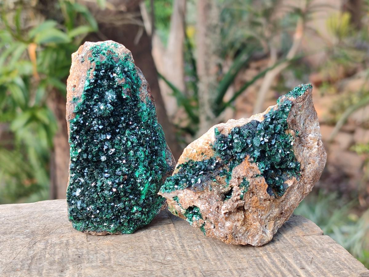 Natural Crystalline Malachite Specimens x 6 From Tenke Fungurume, Congo - Toprock Gemstones and Minerals 