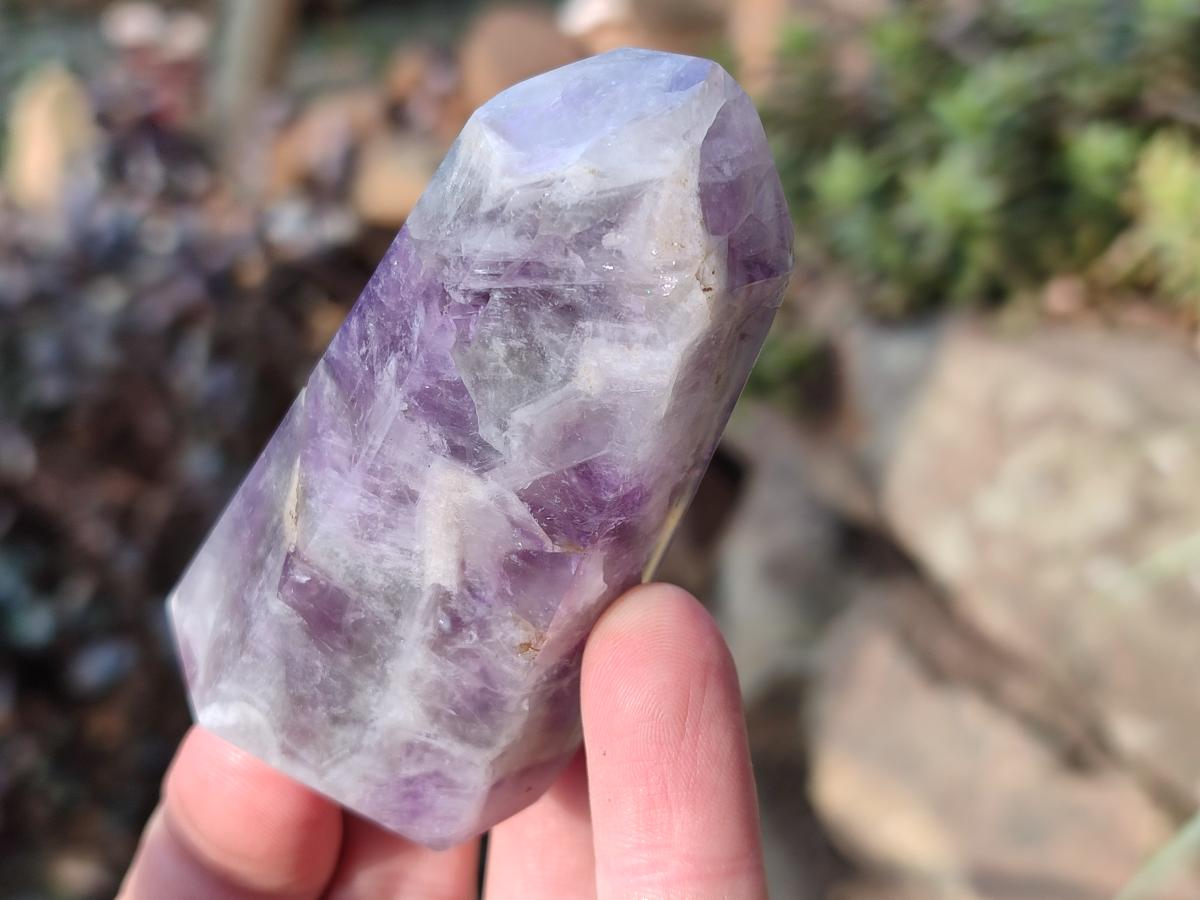 Polished Amethyst Crystals x 6 From Akansobe, Madagascar - Toprock Gemstones and Minerals 