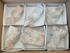 Polished Elestial Girasol Quartz Crystals x 6 From Madagascar - Toprock Gemstones and Minerals 