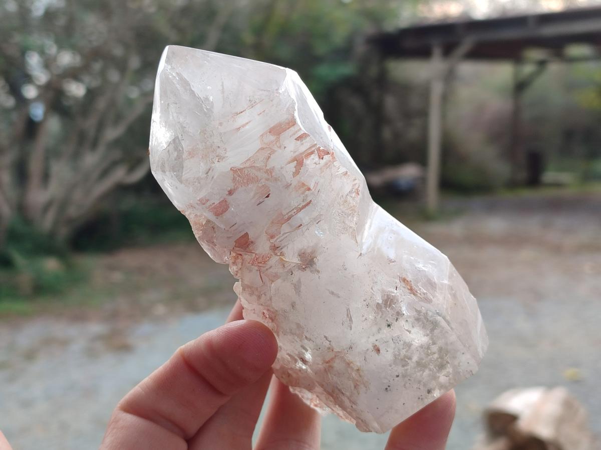 Polished Elestial Girasol Quartz Crystals x 6 From Madagascar - Toprock Gemstones and Minerals 
