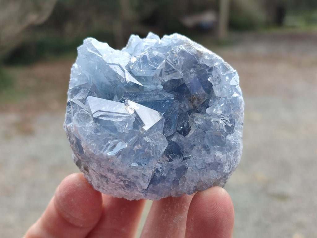 Natural Blue Celestite Specimens x 6 From Sakoany, Madagascar - Toprock Gemstones and Minerals 