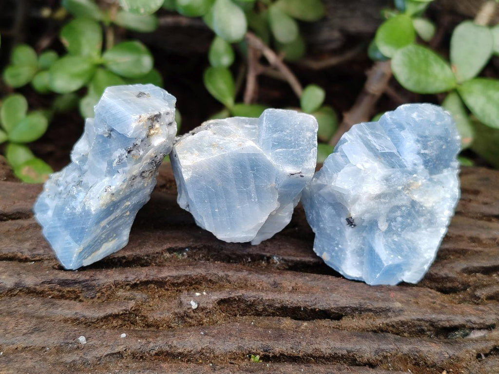 Natural Sky Blue Calcite Specimens with Antimony inclusions x 35 From Spitzkop, Namibia - Toprock Gemstones and Minerals 