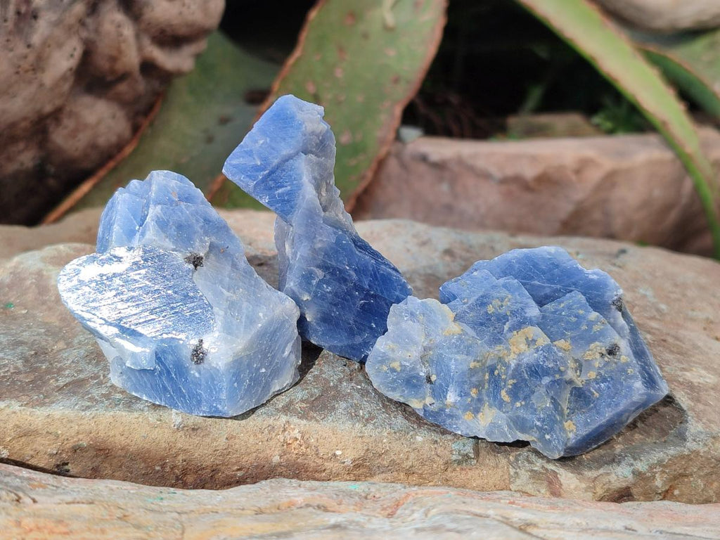 Natural Sky Blue Calcite Specimens with Antimony inclusions x 35 From Spitzkop, Namibia - Toprock Gemstones and Minerals 