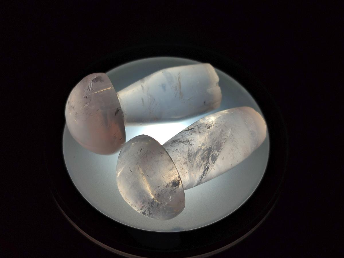Polished Gemmy Rose Quartz Mushrooms x 24 From Madagascar - Toprock Gemstones and Minerals 