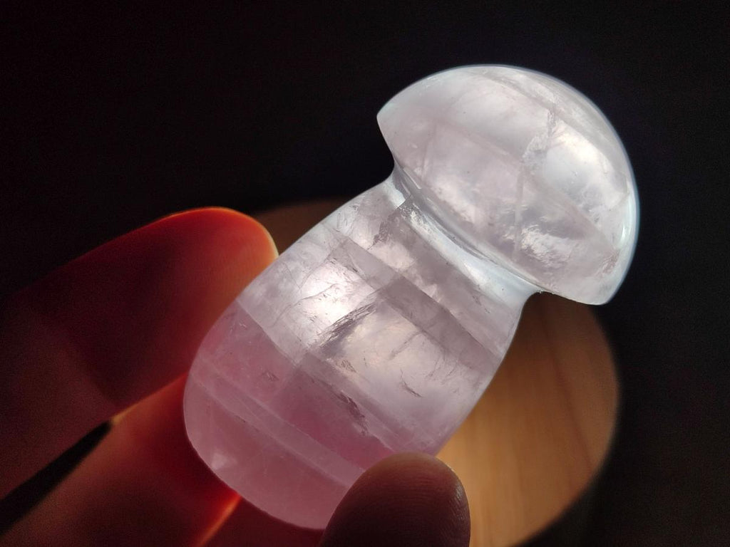 Polished Gemmy Rose Quartz Mushrooms x 24 From Madagascar - Toprock Gemstones and Minerals 