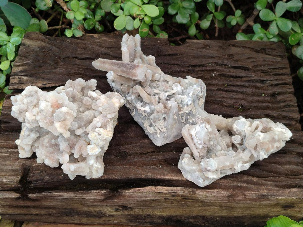 Natural Drusy Fairy Spirit Quartz Clusters x 3 From Boekenhouthoek, South Africa - Toprock Gemstones and Minerals 