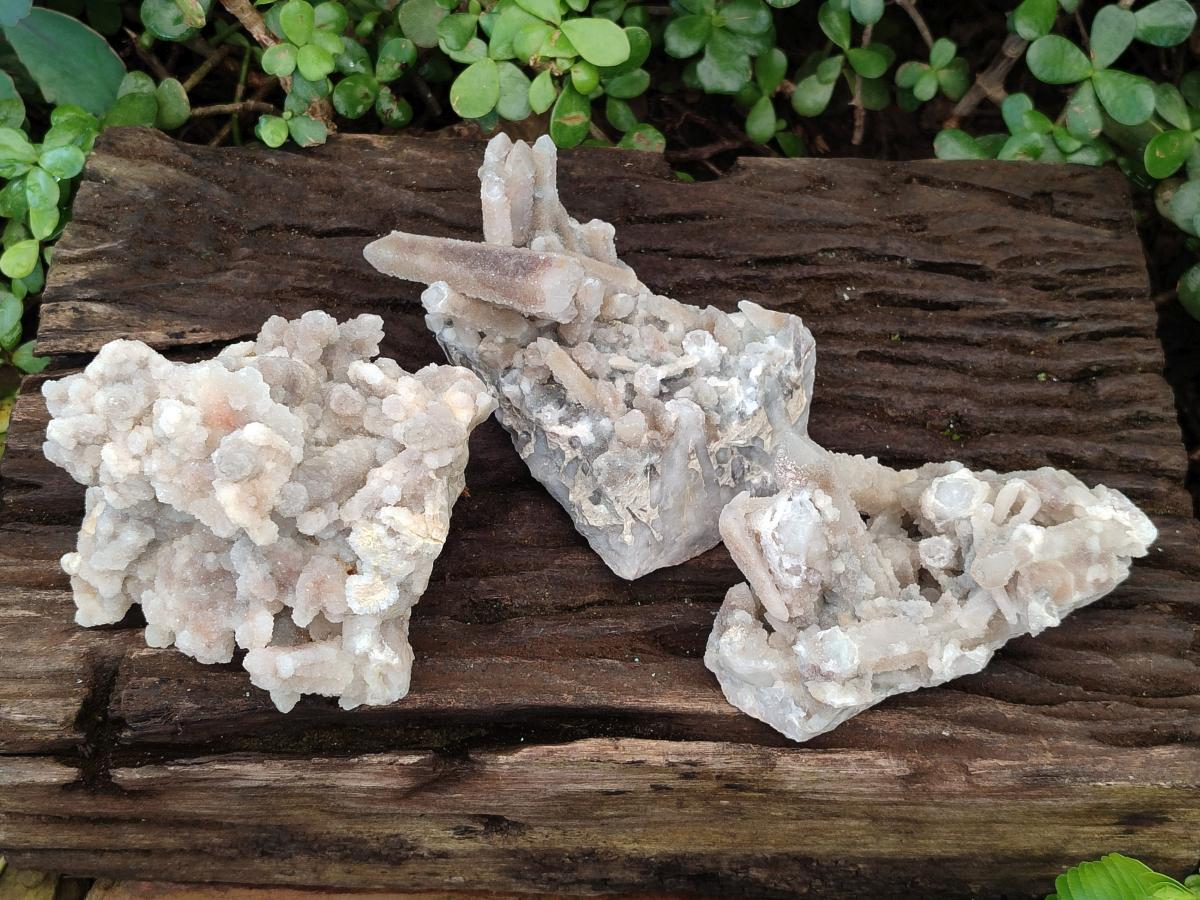 Natural Drusy Fairy Spirit Quartz Clusters x 3 From Boekenhouthoek, South Africa - Toprock Gemstones and Minerals 