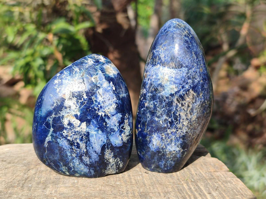 Polished Dumortierite Standing Display Pieces x 6 From Madagascar - Toprock Gemstones and Minerals 