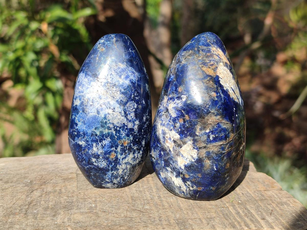 Polished Dumortierite Standing Display Pieces x 6 From Madagascar - Toprock Gemstones and Minerals 