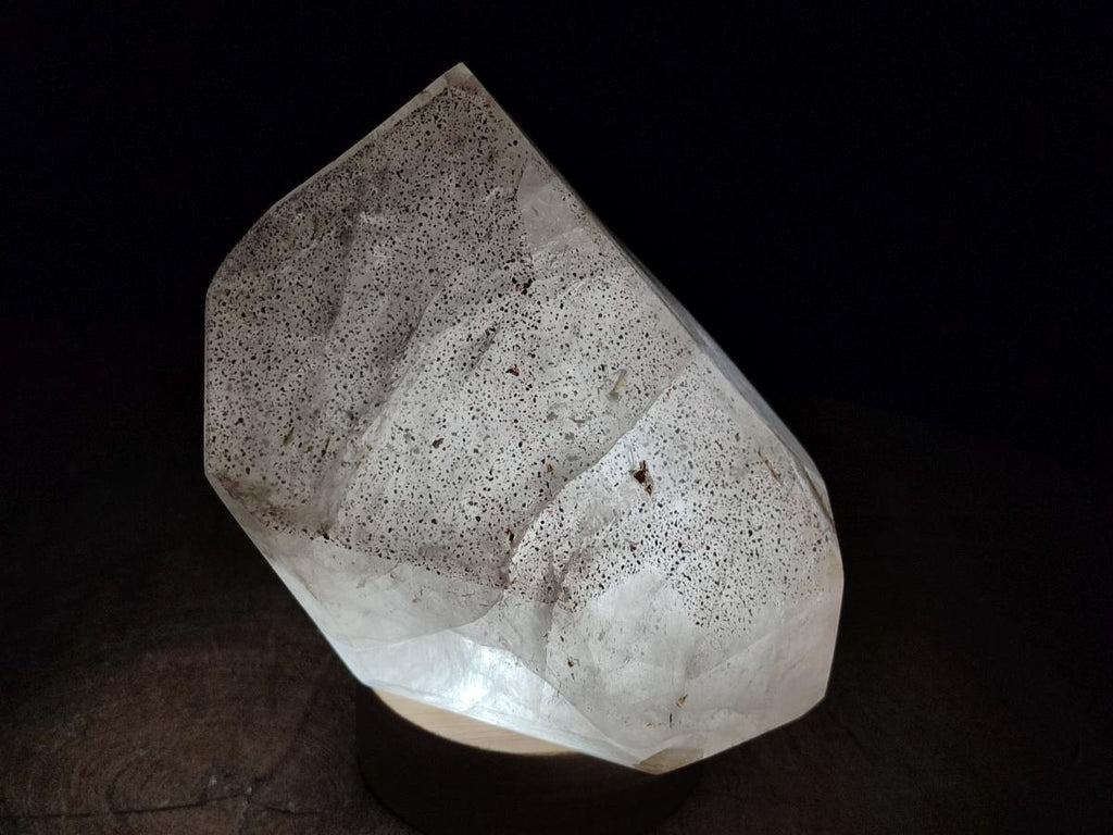 Polished Large Smokey Quartz Crystal with Biotite Mica x 1 From Madagascar - Toprock Gemstones and Minerals 