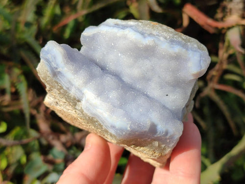 Natural Blue Lace Agate Specimens x 6 From Nsanje, Malawi - Toprock Gemstones and Minerals 