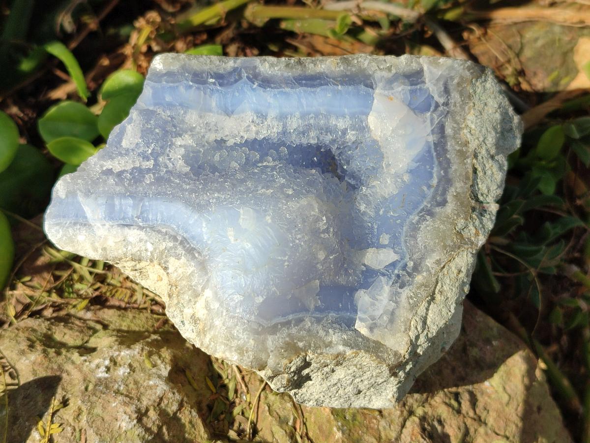 Natural Blue Lace Agate Specimens x 6 From Nsanje, Malawi - Toprock Gemstones and Minerals 