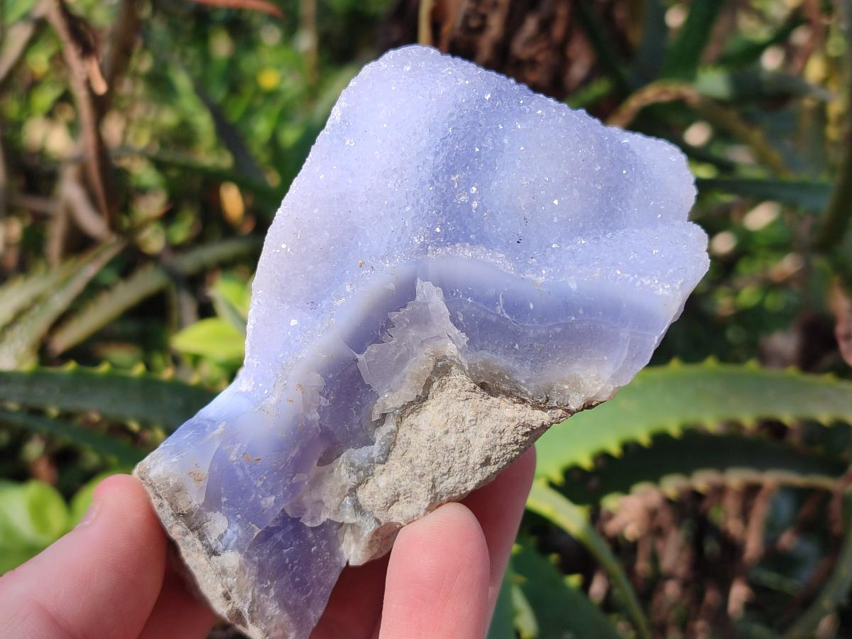 Natural Blue Lace Agate Specimens x 6 From Nsanje, Malawi - Toprock Gemstones and Minerals 