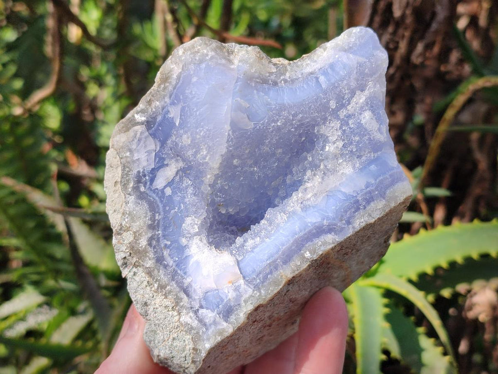 Natural Blue Lace Agate Specimens x 6 From Nsanje, Malawi - Toprock Gemstones and Minerals 