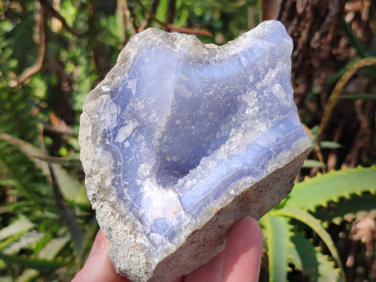 Natural Blue Lace Agate Specimens x 6 From Nsanje, Malawi - Toprock Gemstones and Minerals 