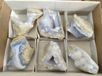 Natural Blue Lace Agate Specimens x 6 From Nsanje, Malawi - Toprock Gemstones and Minerals 