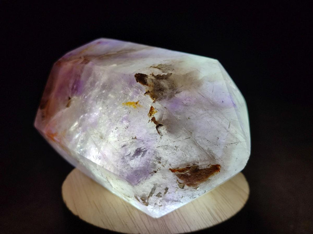 Polished Mixed Window Amethyst Crystals x 2 From Akansobe, Madagascar - Toprock Gemstones and Minerals 