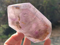 Polished Mixed Window Amethyst Crystals x 2 From Akansobe, Madagascar - Toprock Gemstones and Minerals 