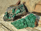 Natural Ball Malachite Specimens Coated with Drusy Quartz on Dolomite x 6 From Mindingi Mine, Kambove, Congo - Toprock Gemstones and Minerals 