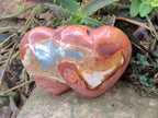 Polished Polychrome Jasper Twin Hearts x 6 From NW Coast, Madagascar - Toprock Gemstones and Minerals 