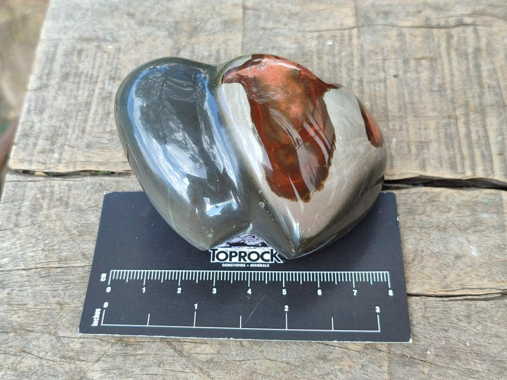 Polished Polychrome Jasper Twin Hearts x 6 From NW Coast, Madagascar - Toprock Gemstones and Minerals 