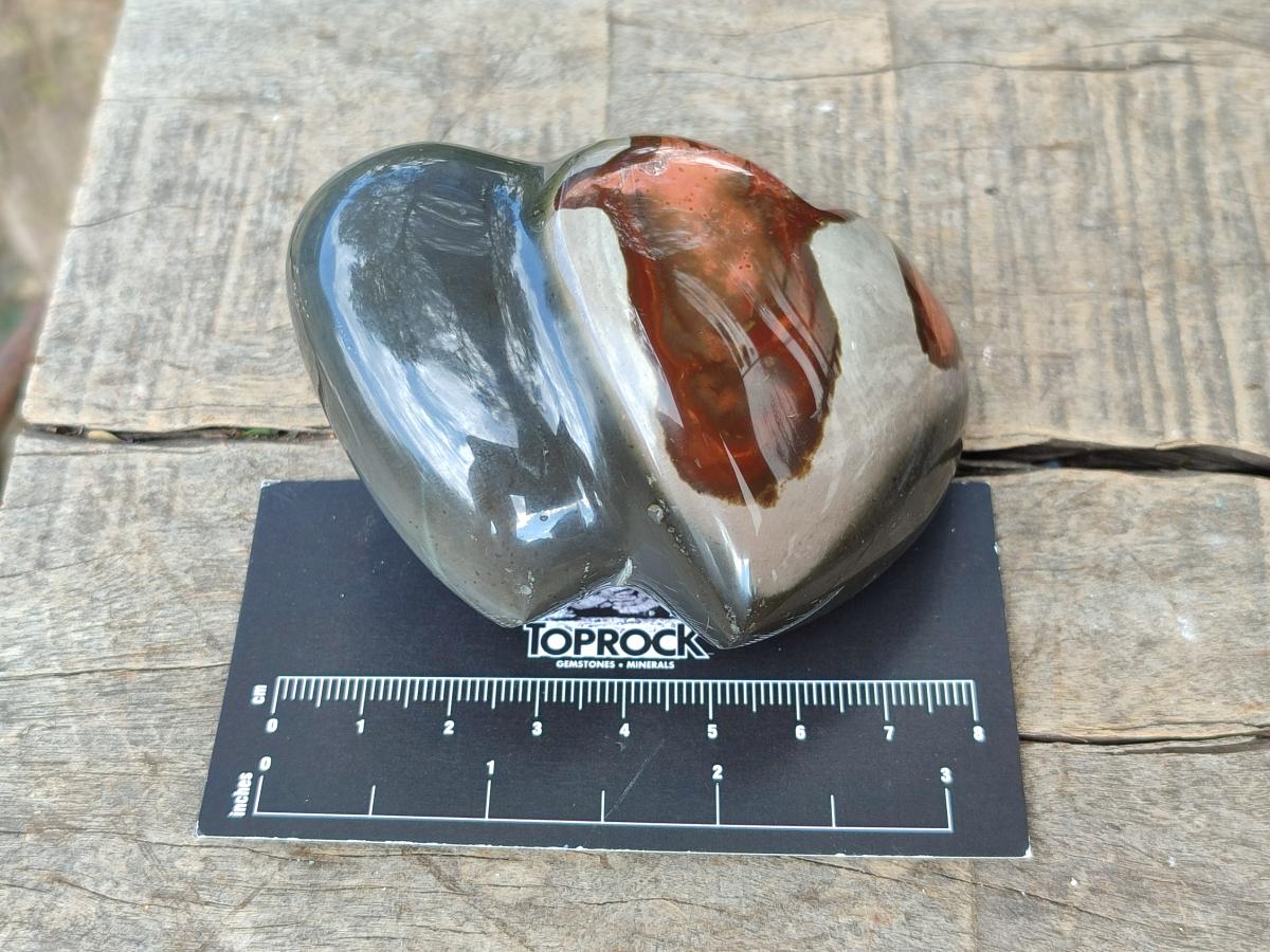 Polished Polychrome Jasper Twin Hearts x 6 From NW Coast, Madagascar - Toprock Gemstones and Minerals 