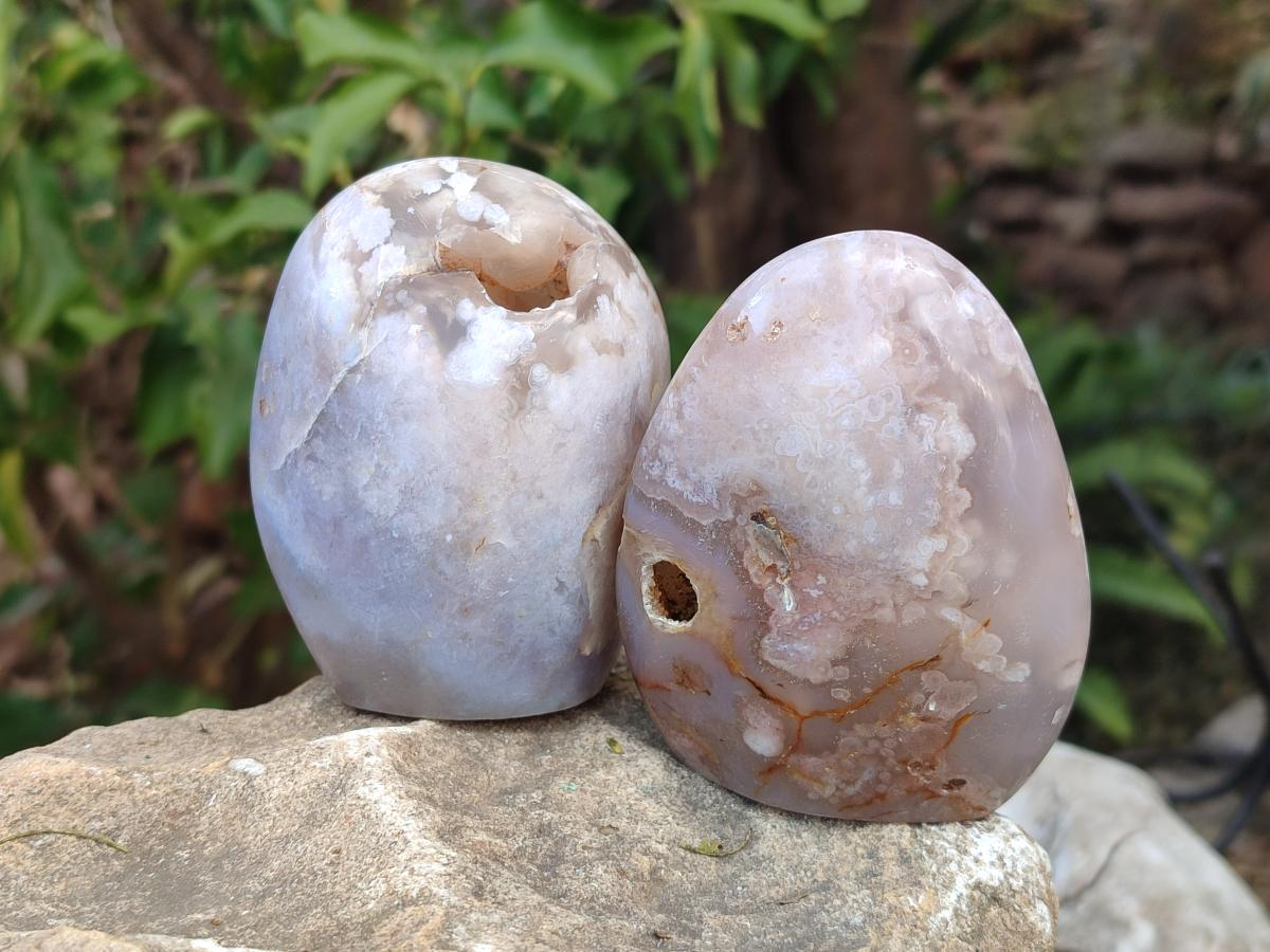 Polished Flower Agate Standing Display Pieces x 6 From Antsahalova, Madagascar - Toprock Gemstones and Minerals 