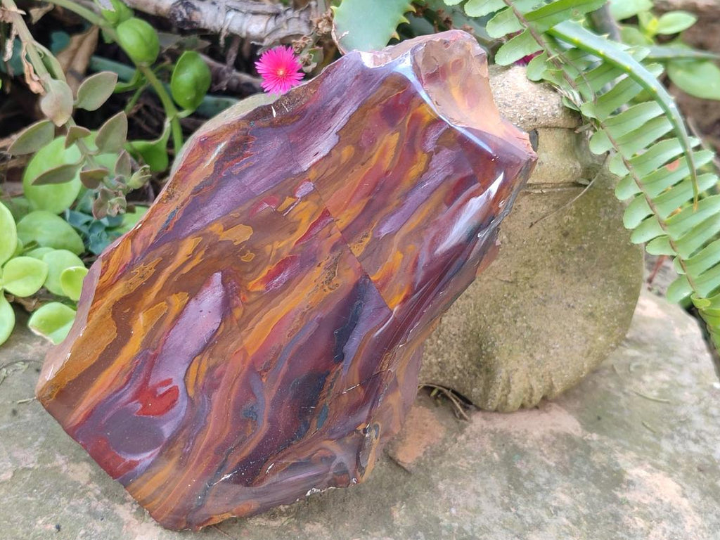 Polished One Side Jupiter Jasper Specimens x 3 From South Africa - Toprock Gemstones and Minerals 