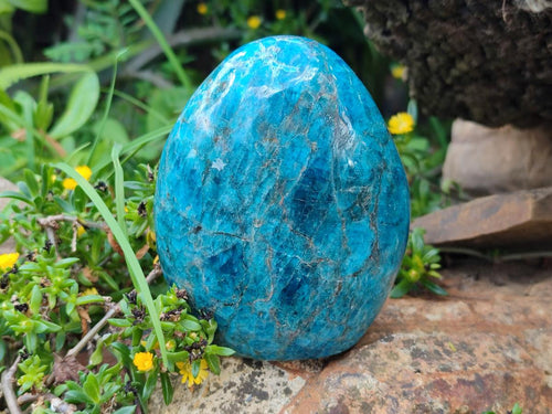 Polished Blue Apatite Standing Display Pieces x 3 From Betroka, Madagascar - Toprock Gemstones and Minerals 