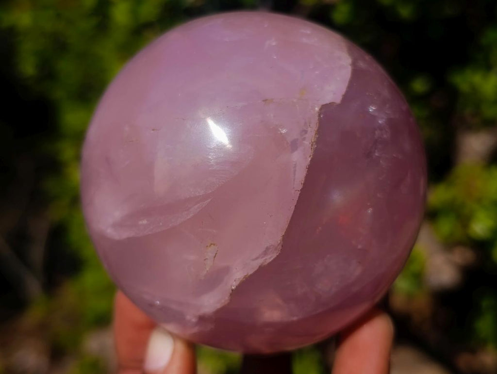 Polished Gemmy Star Rose Quartz Spheres x 3 From Madagascar - Toprock Gemstones and Minerals 