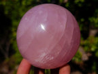 Polished Gemmy Star Rose Quartz Spheres x 3 From Madagascar - Toprock Gemstones and Minerals 