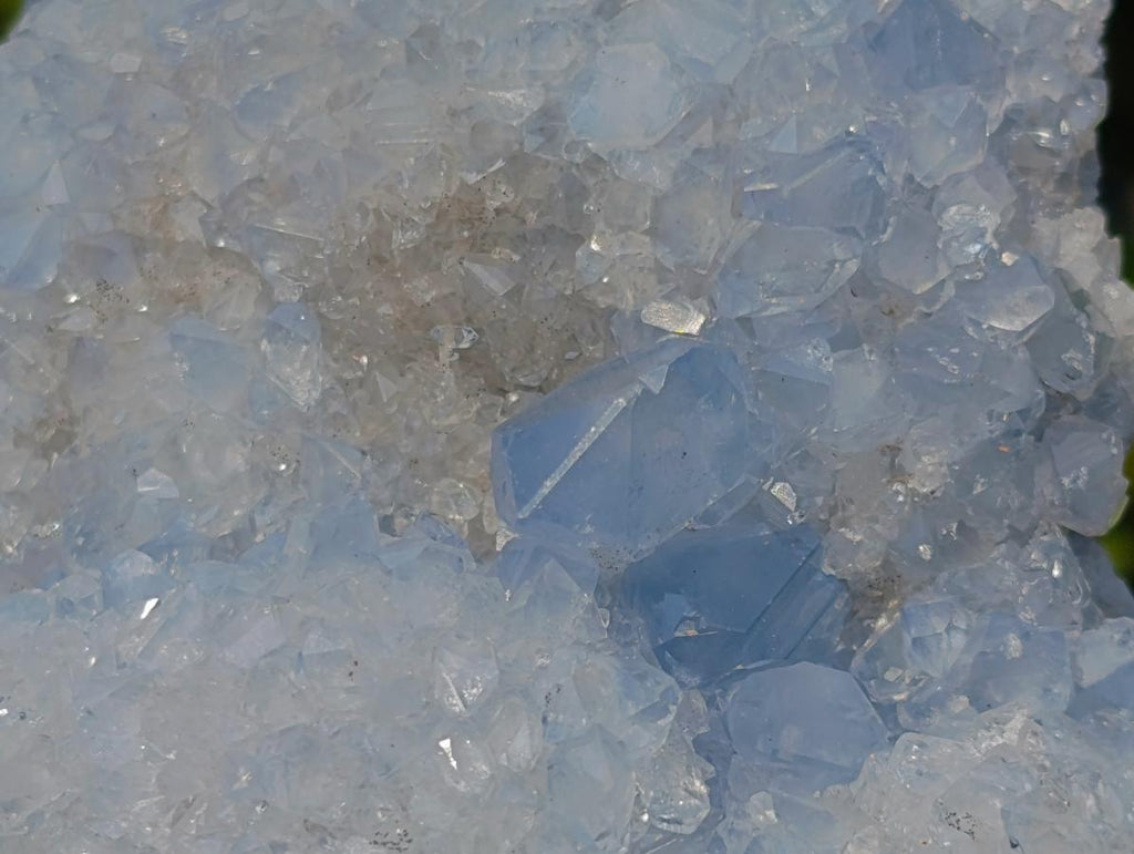 Natural Blue Celestite Specimens x 2 From Sakoany, Madagascar - Toprock Gemstones and Minerals 