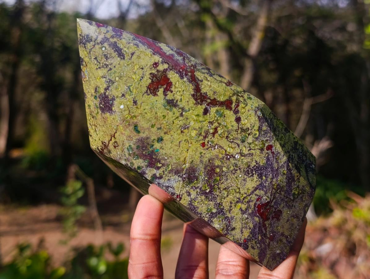Polished Large Bastite Dragonsblood Stone Display Crystal x 1 From Tshipise, South Africa - Toprock Gemstones and Minerals 