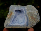 Polished on One Side Blue Lace Agate Geodes x 12 From Nsanje, Malawi - Toprock Gemstones and Minerals 