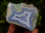 Polished on One Side Blue Lace Agate Geodes x 12 From Nsanje, Malawi - Toprock Gemstones and Minerals 