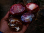 Polished Carnelian Agate Gemstone Galets x 12 From Madagascar - Toprock Gemstones and Minerals 