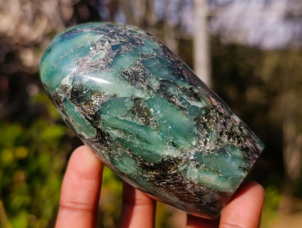 Polished Emerald Mica 'Mutokolite' Standing Display Pieces x 4 From Mutoko, Zimbabwe - Toprock Gemstones and Minerals 