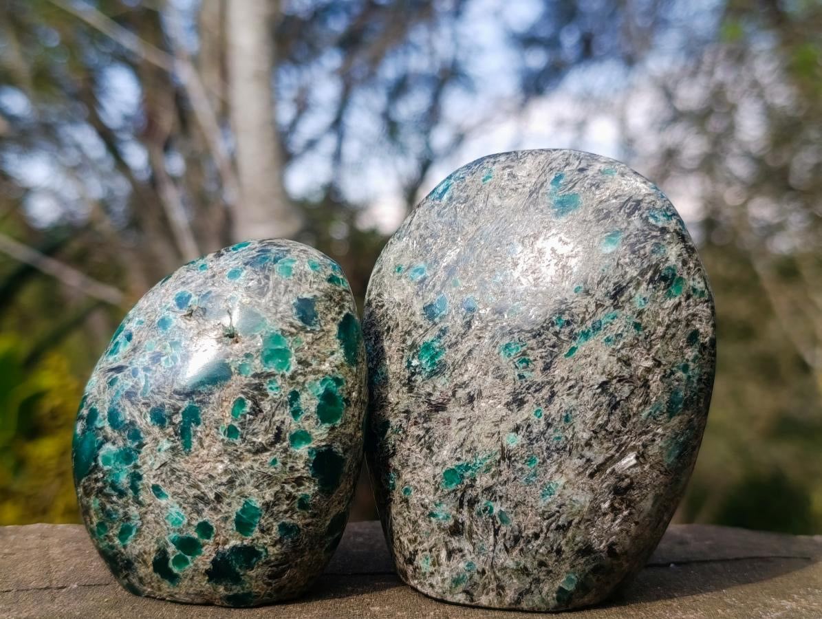 Polished Emerald Mica 'Mutokolite' Standing Display Pieces x 4 From Mutoko, Zimbabwe - Toprock Gemstones and Minerals 