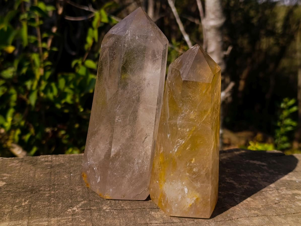 Polished Smokey Quartz Crystals x 3 From Madagascar - Toprock Gemstones and Minerals 