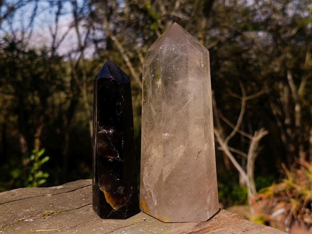Polished Smokey Quartz Crystals x 3 From Madagascar - Toprock Gemstones and Minerals 