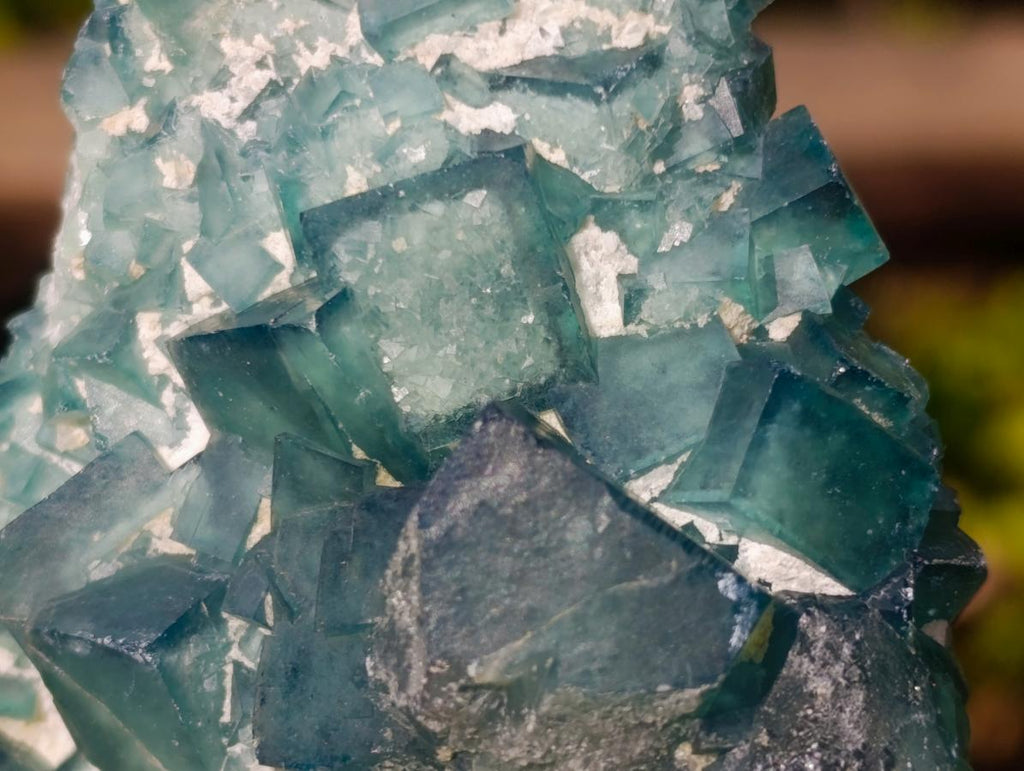 Natural Green Cubic Fluorite Specimens x 6 From Mandrosonoro, Madagascar - Toprock Gemstones and Minerals 