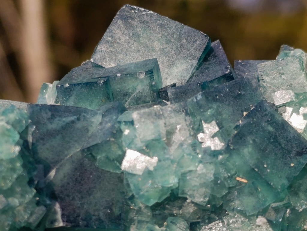 Natural Green Cubic Fluorite Specimens x 6 From Mandrosonoro, Madagascar - Toprock Gemstones and Minerals 